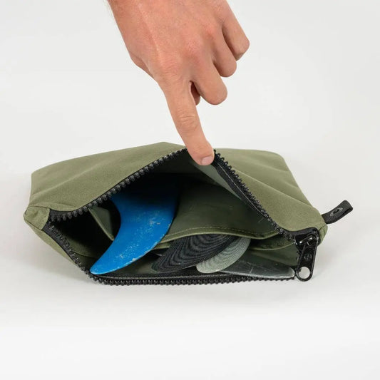 FARO Surfboard Fin Wallet Fin Case (olive color) Faro Board Bags