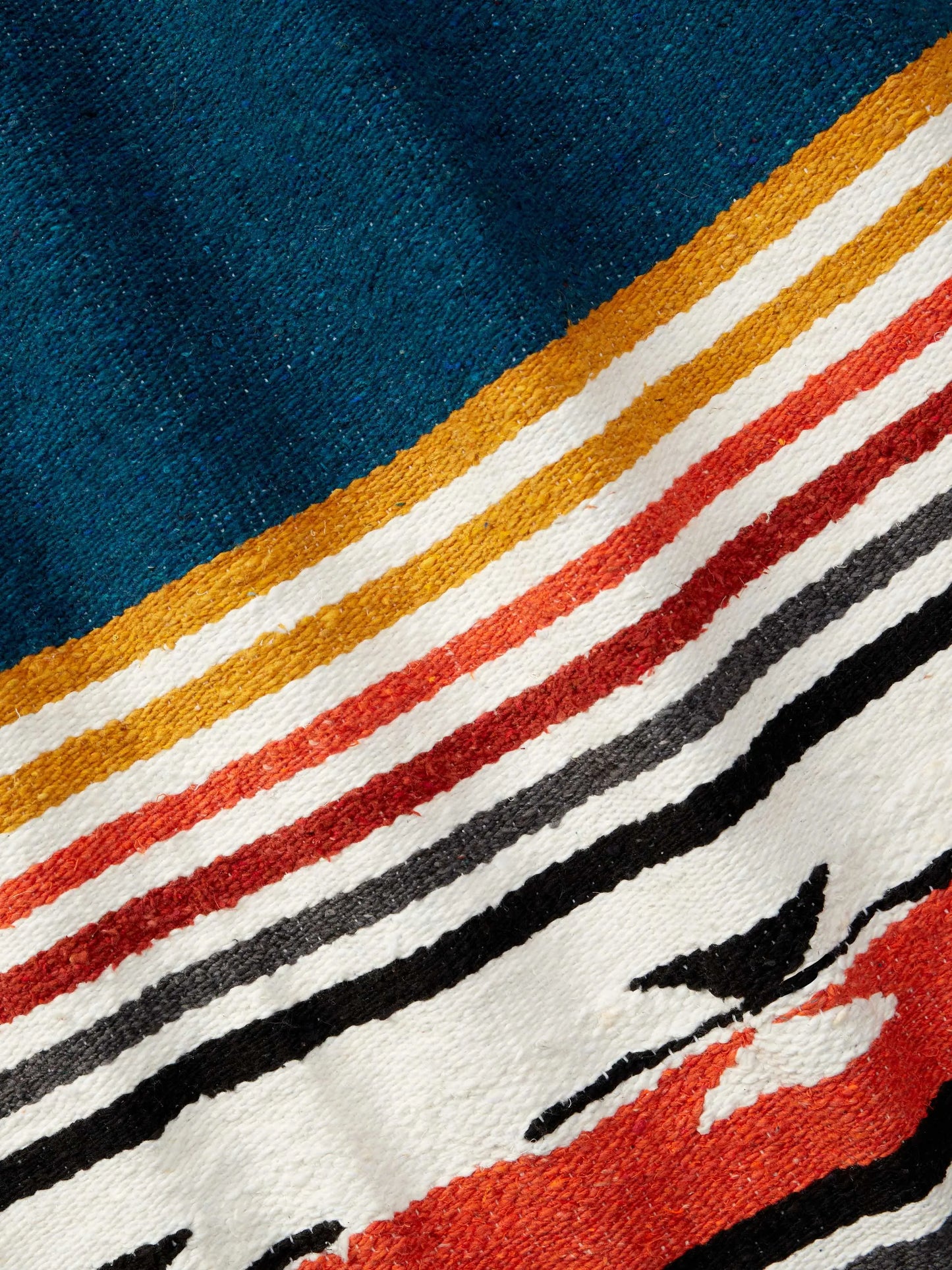 Navy Baja Mexican Blanket Laguna Beach Textile Company