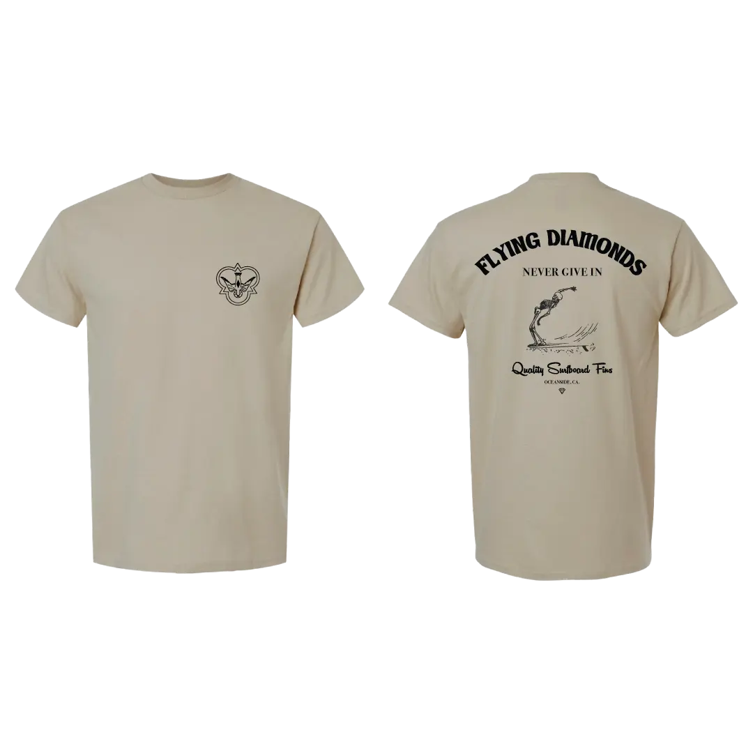 Tshirt Never Give In Flying Diamonds of California