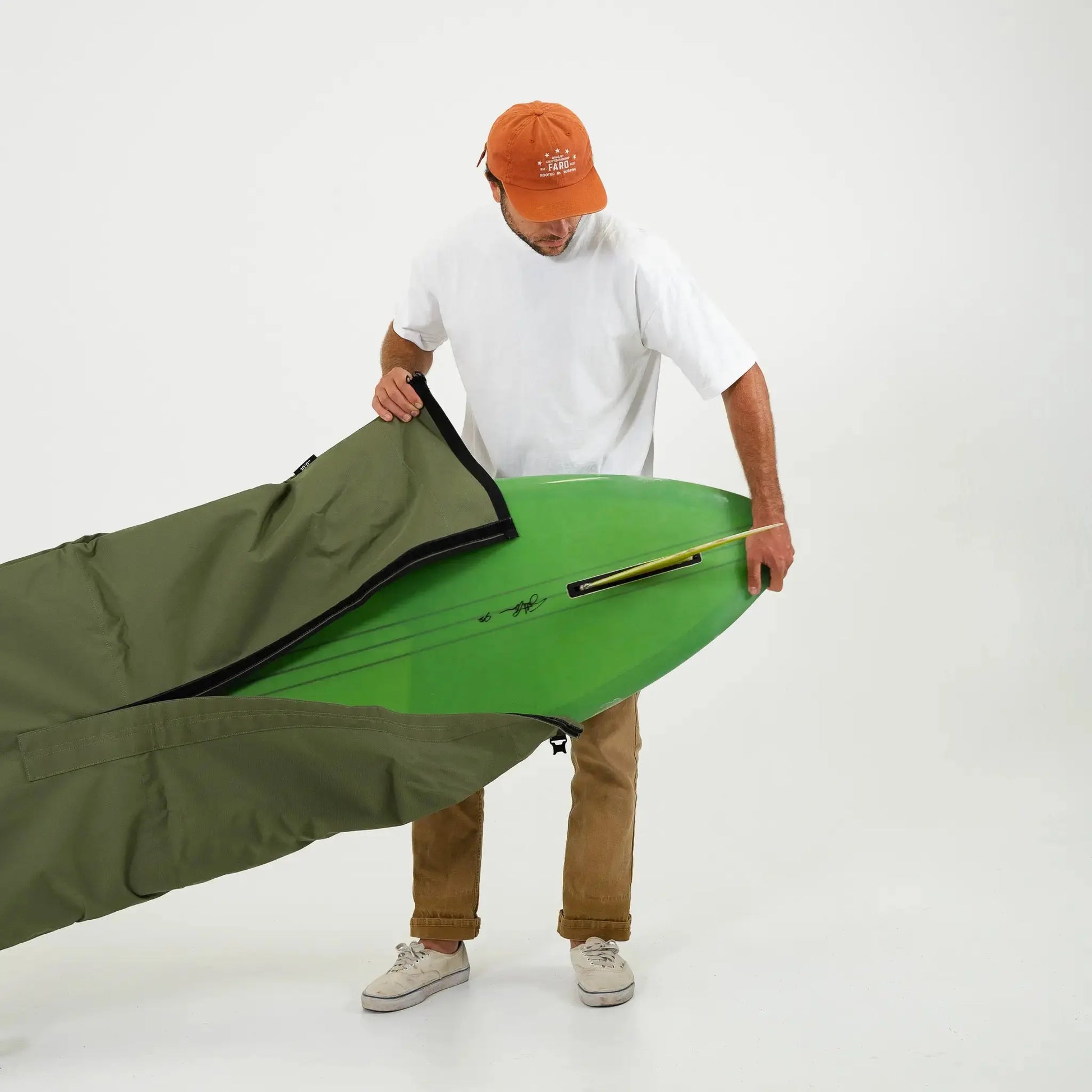 FARO Canvas Surfboard Bag (olive color) Faro Board Bags