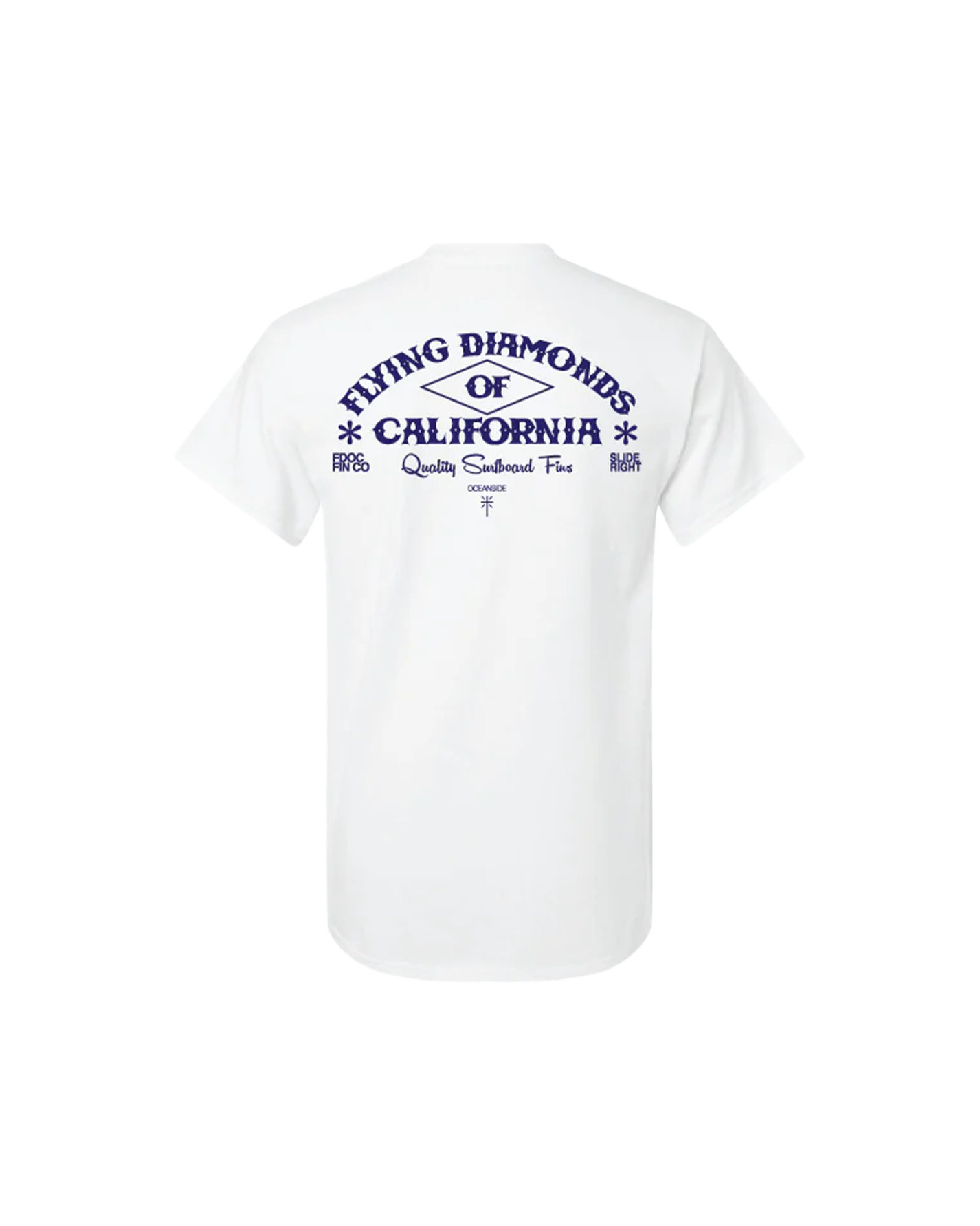 Tshirt - White/ Navy Diamond Tee