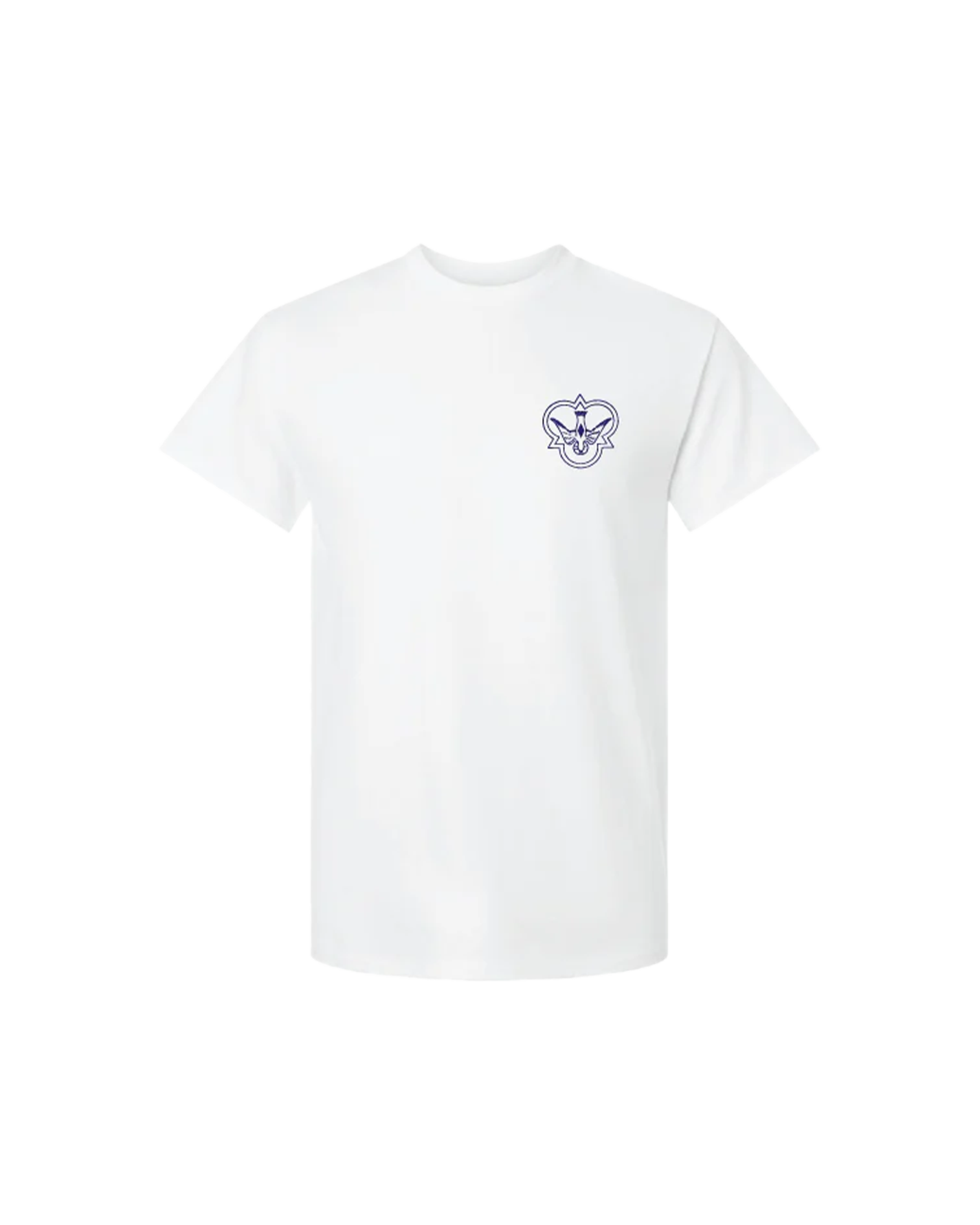 Tshirt - White/ Navy Diamond Tee