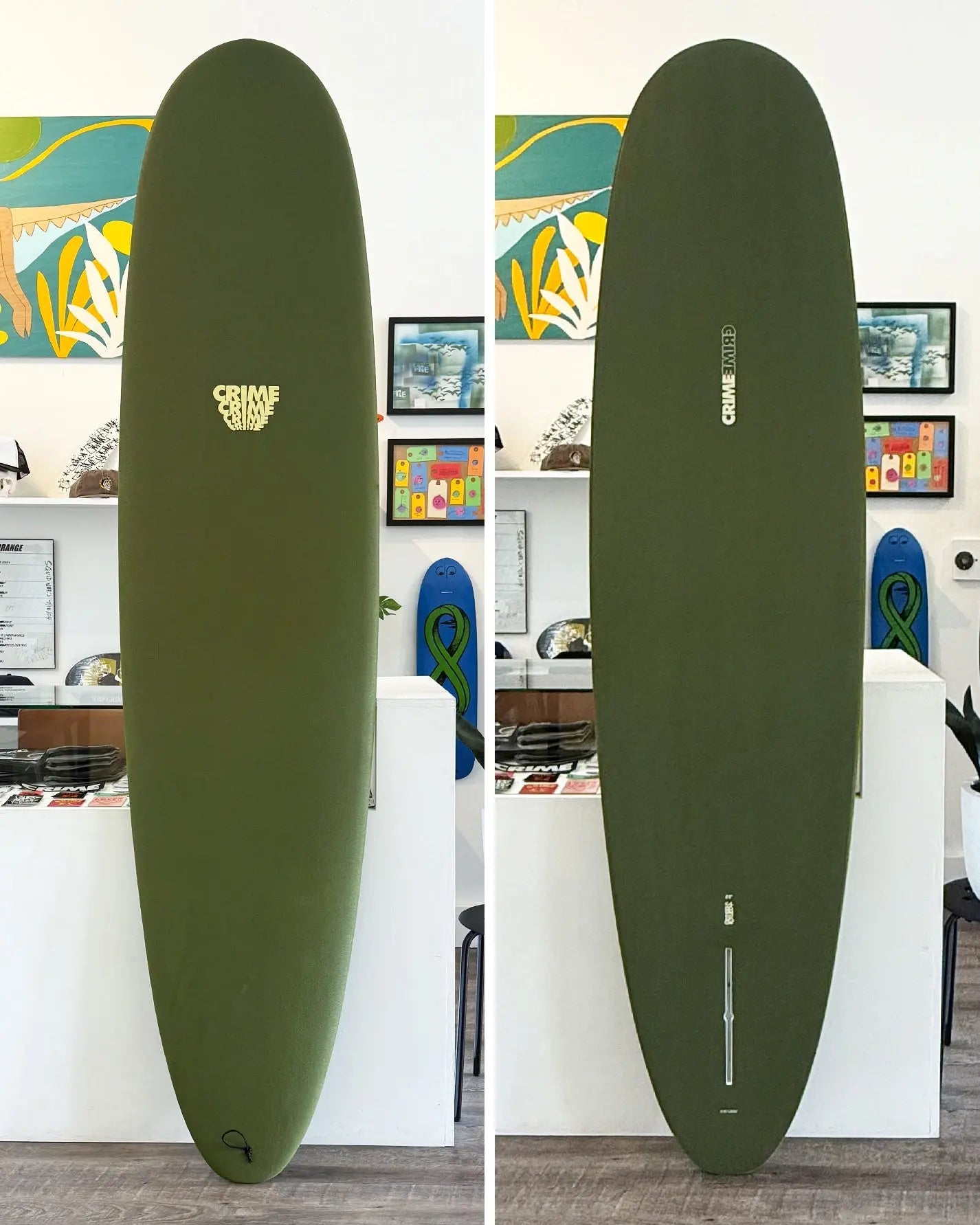 8'0" Crime Stubby - Army - Used Surf Crime