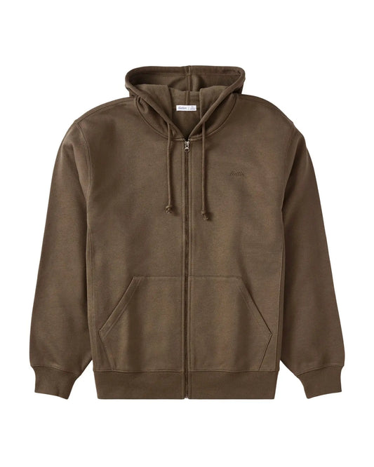 Embroidered Full Zip Hoodie Katin