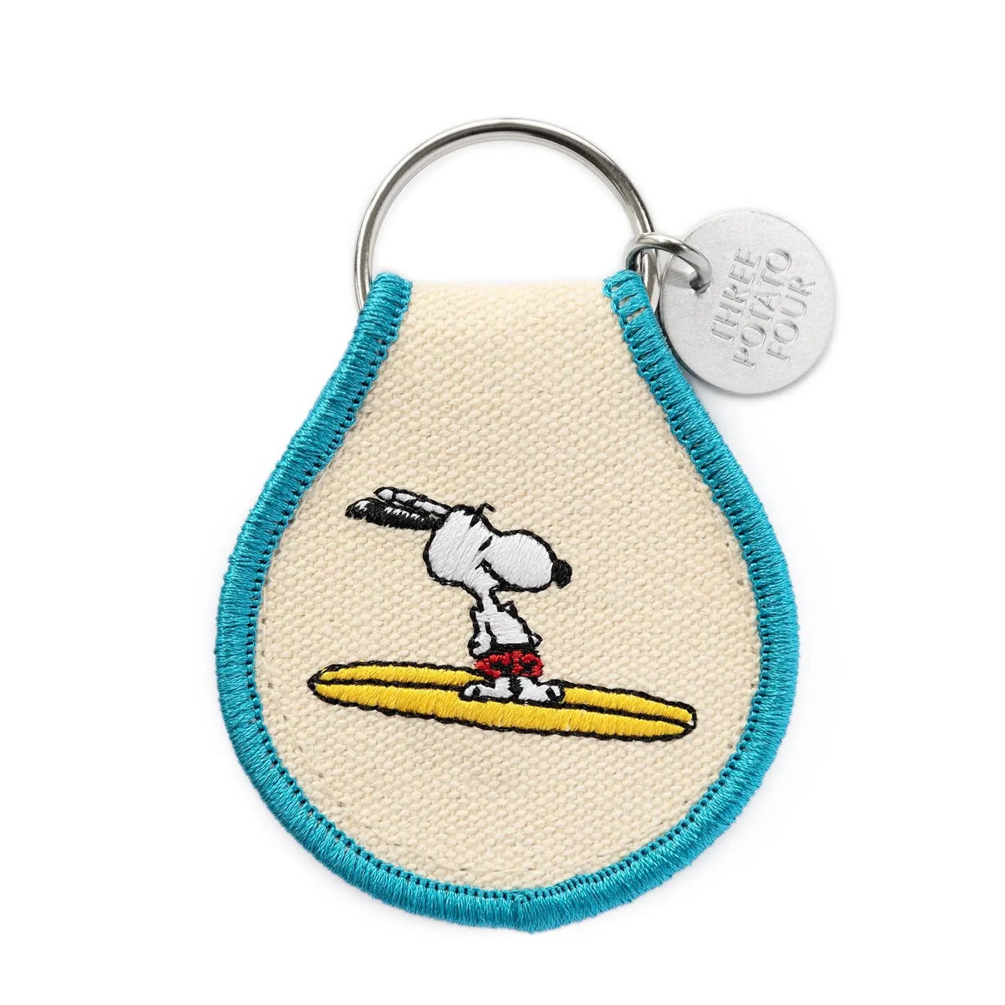 3P4 x Peanuts® - Snoopy Surf Patch Keychain Three Potato Four