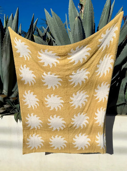 Sun Plush Throw - Marigold