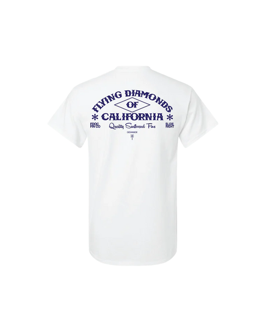 Tshirt - White/ Navy Diamond Tee