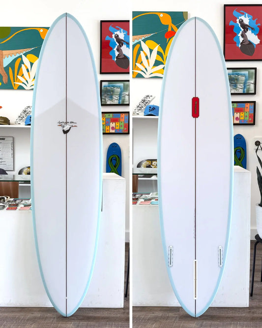 7'2" Weston Surfboards - B Egg - Light Blue Rail Weston Surfboards