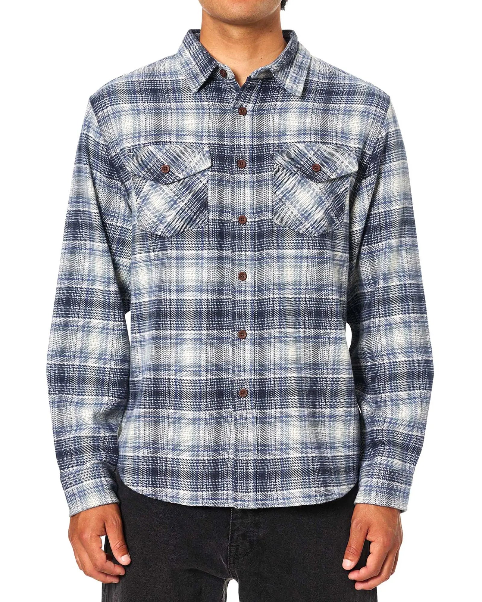 Sierra Flannel - Washed Blue Katin